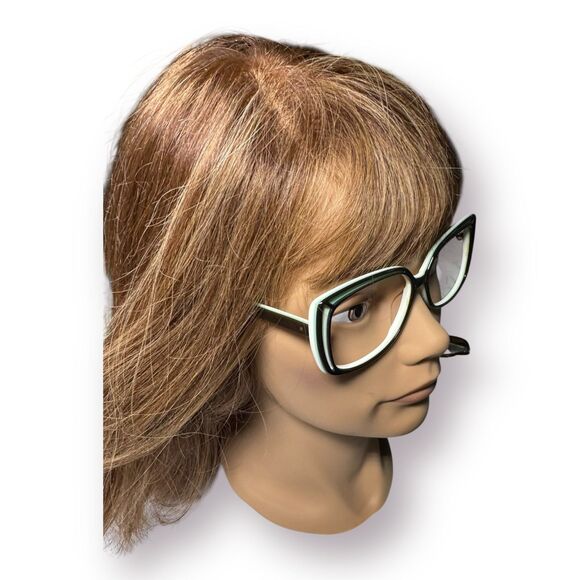 Paul Frank Cat Eye Eyeglasses Teal Multi Color Handmade Frames 138mm - Picture 10 of 10